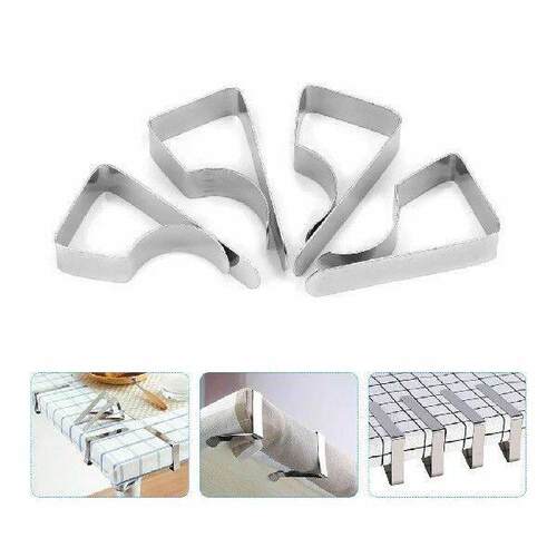8Pcs Stainless Steel Tablecloth Clamps Table Cloth Clips