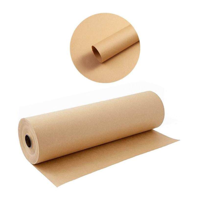 roll brown white kraft paper roll art gift flower packaging1