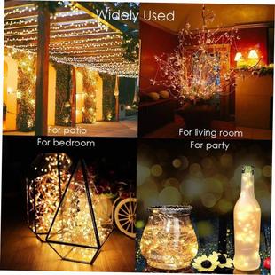 String Lights Fairy Led Christmas Solar Holiday For Outdoor