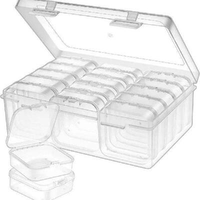12/15/16Grids Transparent Storage Box Plastic Multifunction
