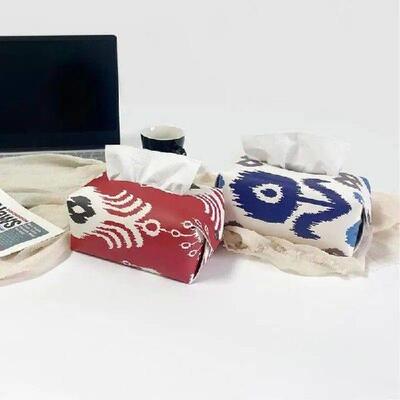 Bohemian Tissue Box Cover PU Leather Rectangular Bohemian