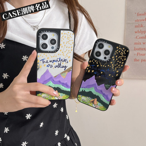 CA群山在呼唤适用iPhone18Promax17Pro苹果16Pro15Promax14Plus13/12手机壳镜面潮牌防摔个性创意磁吸轻奢Air