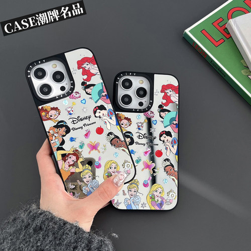 CA迪士尼公主适用iPhone18Promax17Pro苹果16Pro15Promax14Plus13/12手机壳镜面防摔个性女款磁吸轻奢Air潮11