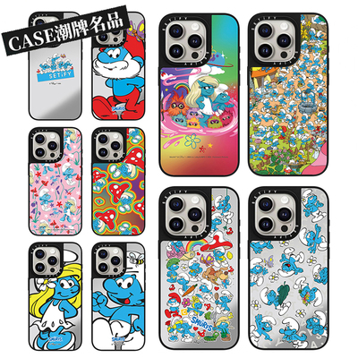 CA蓝精灵适用iPhone17Pro苹果16Promax手机壳13高级感14防摔套15卡通16Pro可爱17Promax女款Plus磁吸12轻奢11