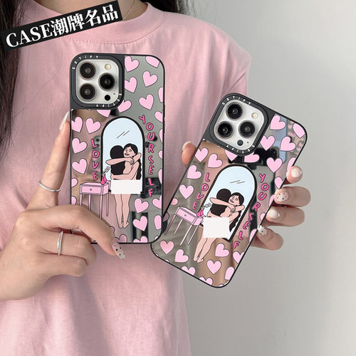 CA关爱自己适用iPhone17Promax苹果16Pro手机壳13镜面14潮牌15防摔套17Pro个性16Promax创意Plus磁吸12轻奢11