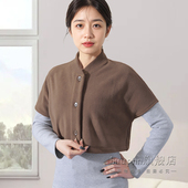 中老年妈妈保暖睡觉坎肩短外套肩周护脖男护肩