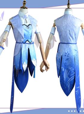 西施cos原皮幻纱之灵西施cos服装荣耀美女假发衣服稷下星之队套装