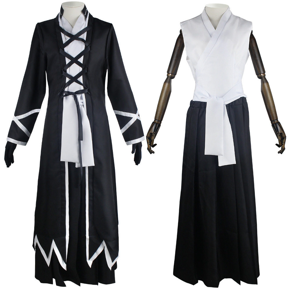 死神cos服千年血战篇黑崎一护cosplay服死霸装战损版动漫服