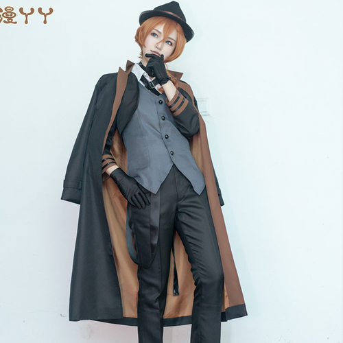 现货文豪野犬cos服太宰治中原中也cosplay服装动漫假发帽子女衣服