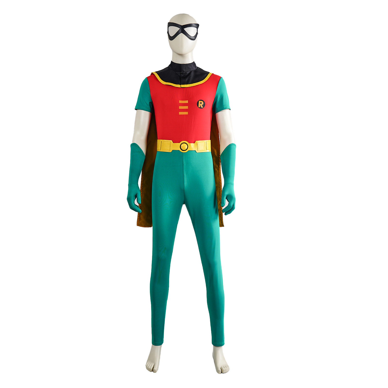 万圣节cos服装超级英雄罗宾连体紧身衣RobinCosplay带披风