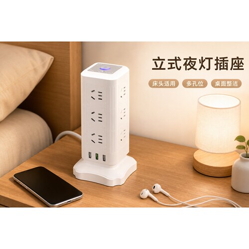 正品官方公矢桌面立方体插座多孔位插排家用宿舍办公插线板带USB