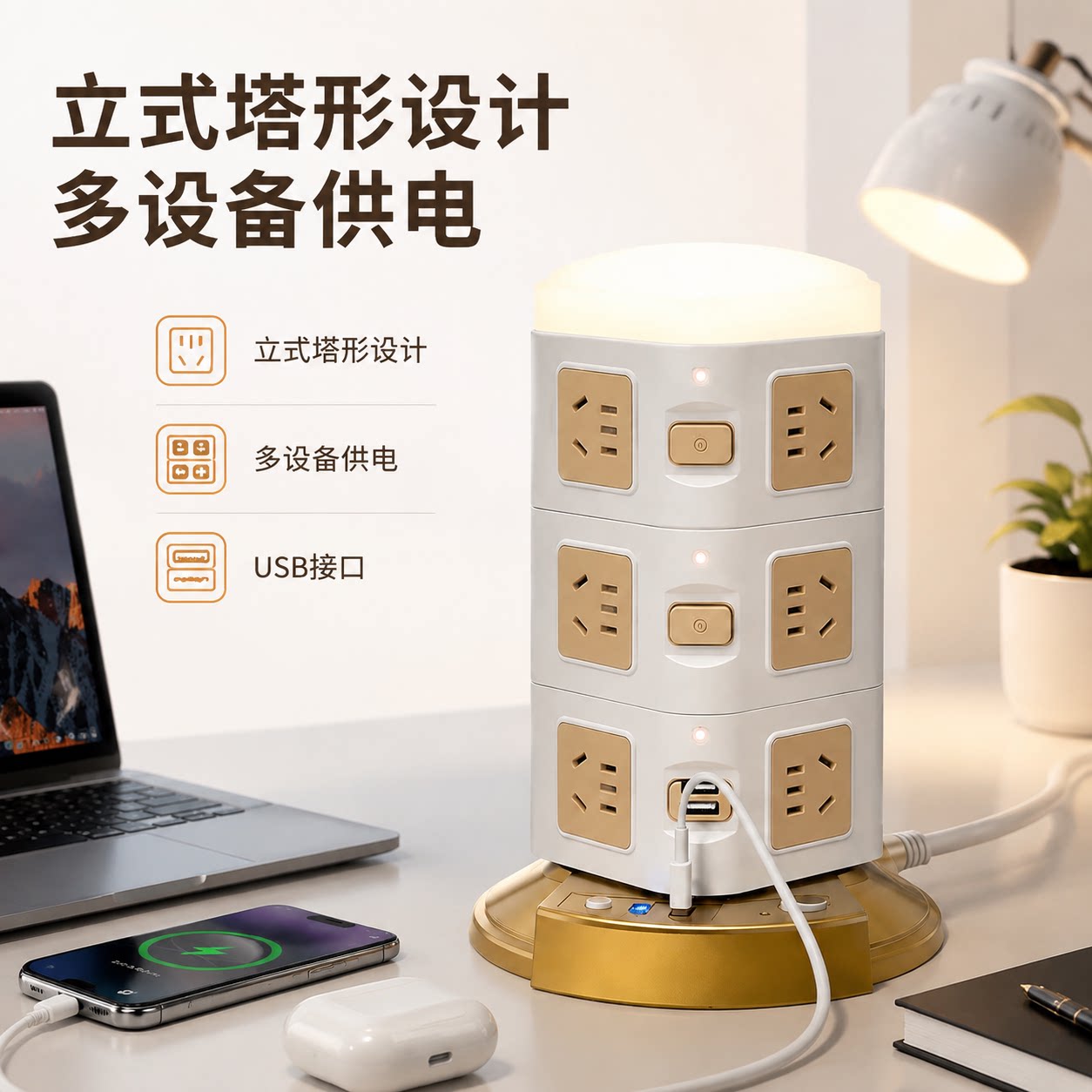 正品官方公矢立式塔式多层分控U接线板