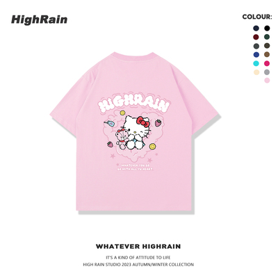 甜美HelloKitty纯棉短袖T恤女