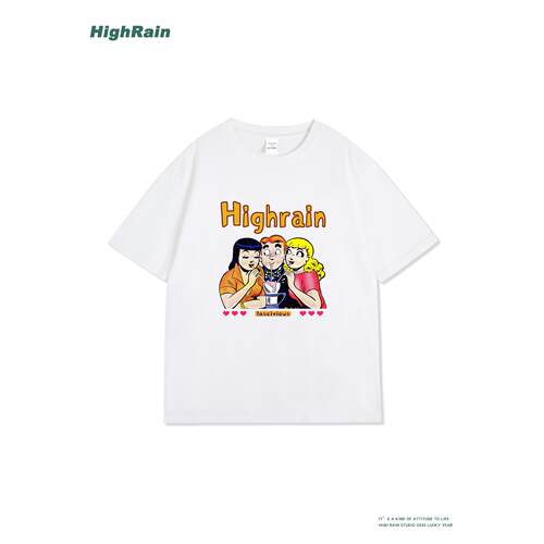 HighRain美式复古漫画冰淇淋印花