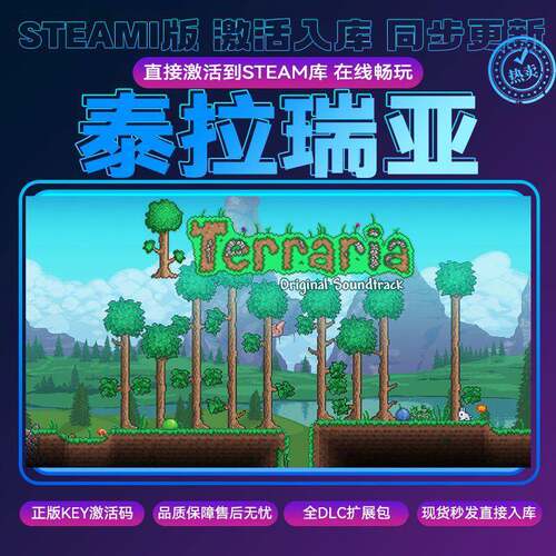 泰拉瑞亚steam激活码cdkey，可联机需双方在本店购买