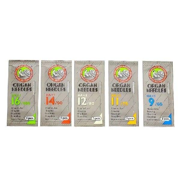 5pcs/Pack of ORGAN Home Sewing Machine Needles HAX1 Stainl