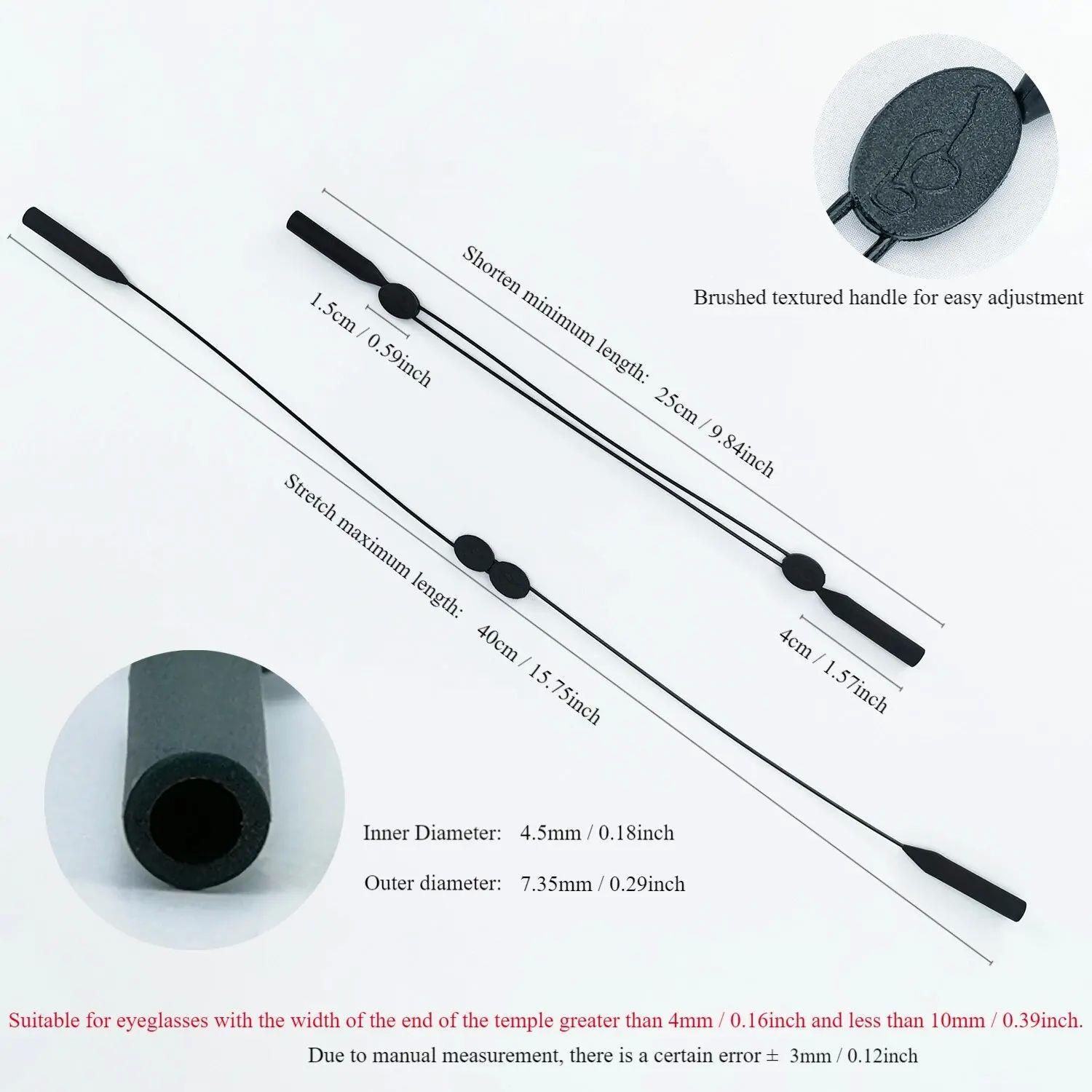 5pcs Adjustable Non-Slip Eyeglass Strap for Men and Women -