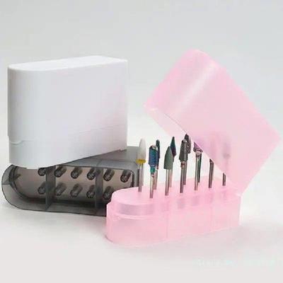 12 Holes Nail Drill Bits Organizer Nail Drill Bits Holder