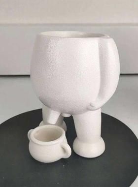 Peeing Plant Pot Resin Novelty Peeing Planter Pot with