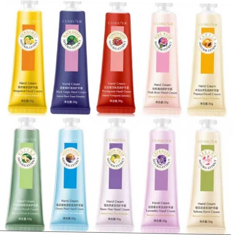 30g*10pcflower fruit Plant Hand Cream moisture滋润保湿护手霜