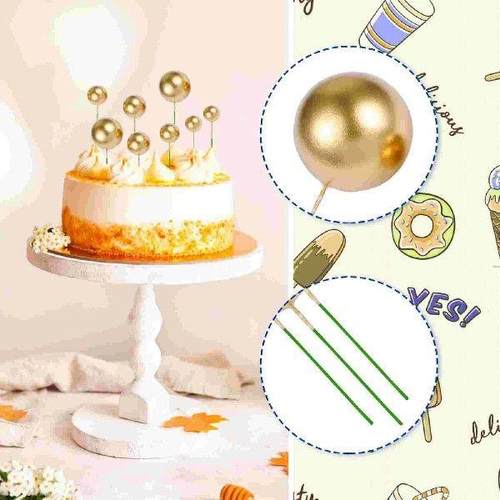 Xmas Ornaments Party Cake Topper Creative Toppers Golden