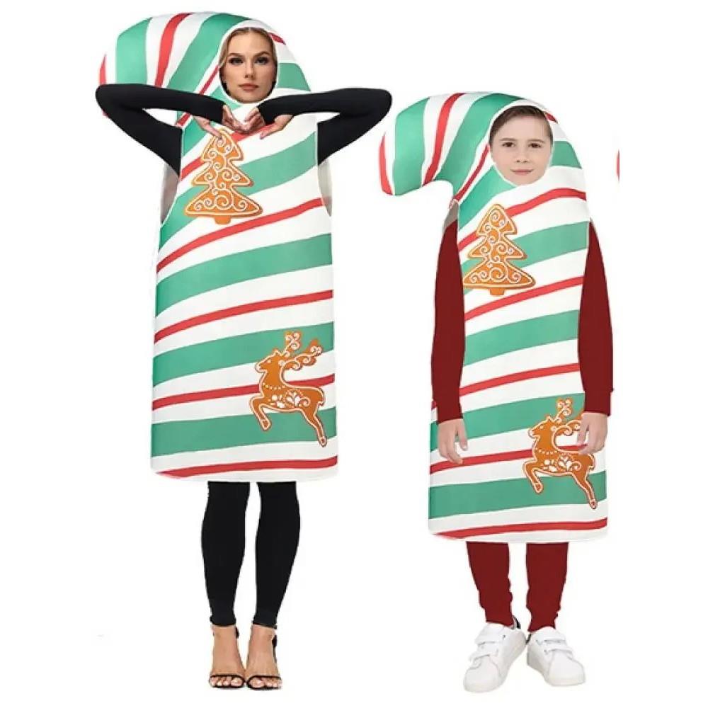 Christmas Outfit Halloween Cane Candy Cosplay Costume Carniv