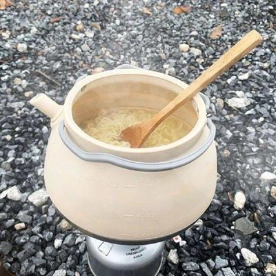 1.5L Silicone Kettle with Handle Outdoor Collapsible Kettle