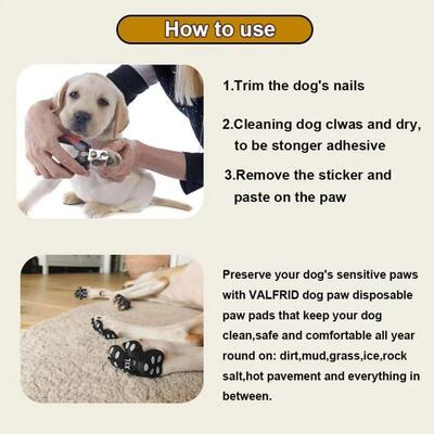 Dog Paw Stickers For Outdoor Walking All Weather Dog Adhesiv