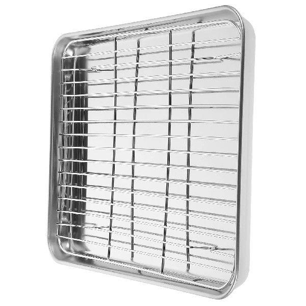 2 Pieces/Set Baking Tray Rectangular Pan with Wire Rack
