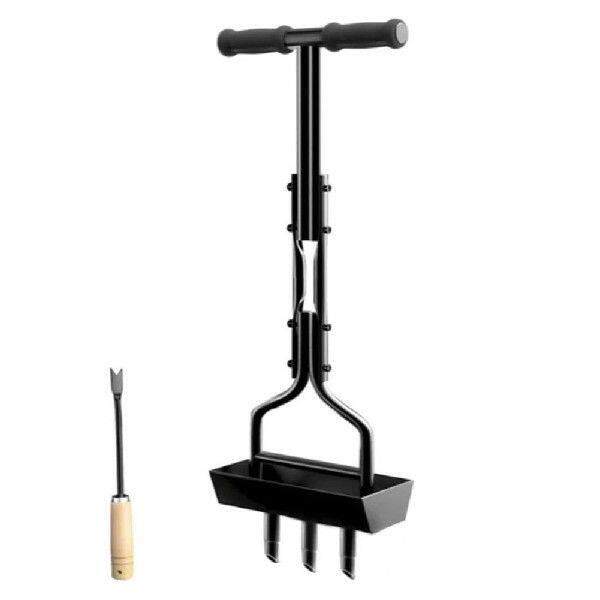 Manual Lawn Aerator Lawn Aerator Coring Tool with Cleaning