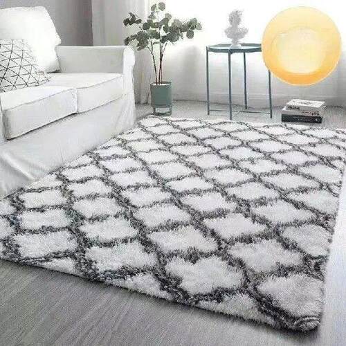 1PC Long Hair Tie-Dyed Thick Plush Carpet Home Living Room