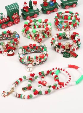 Merry Christmas Tree Santa Claus Bracelet For Women Jewelry