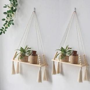 Shelf Hanging Floating Boho Dec Macrame Home Wall