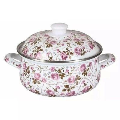 Enamel Pot Type Short Small Soup Pot Enamel Saucepan Soup