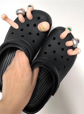 Funny Toes Charms set of 5 for Crocs Comedy Accessories Rel