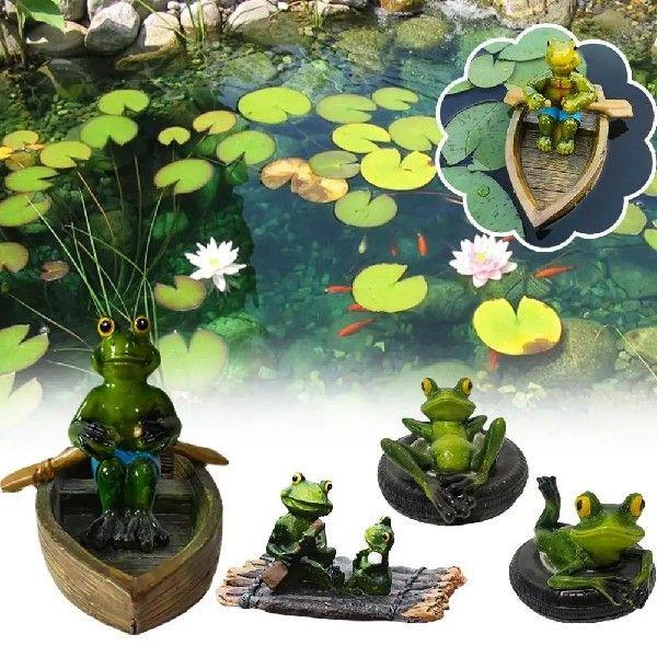 Floating Animals Resin Plant Ornaments Frogs Turtles Garden