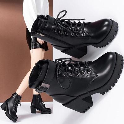 women martin boots high heel shoes英伦风马丁靴高跟女靴欧美新