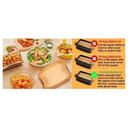 Hot Selling-Rectangular Air Fryer Baking Paper For Ninja