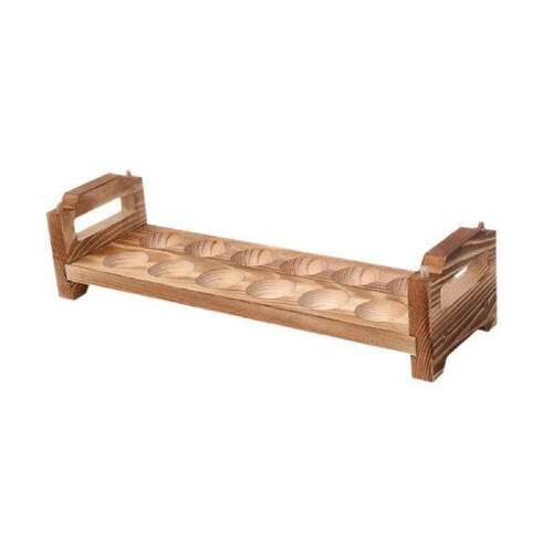 Eggs Rack Stackable Display Wooden Egg Holder for Cabinet