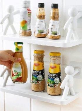 Self-adhesive Bathroom Shampoo Storage Racks Plastic Shelf