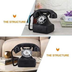 Resin Art Telephone Model Handmade Classic Decorative Phone