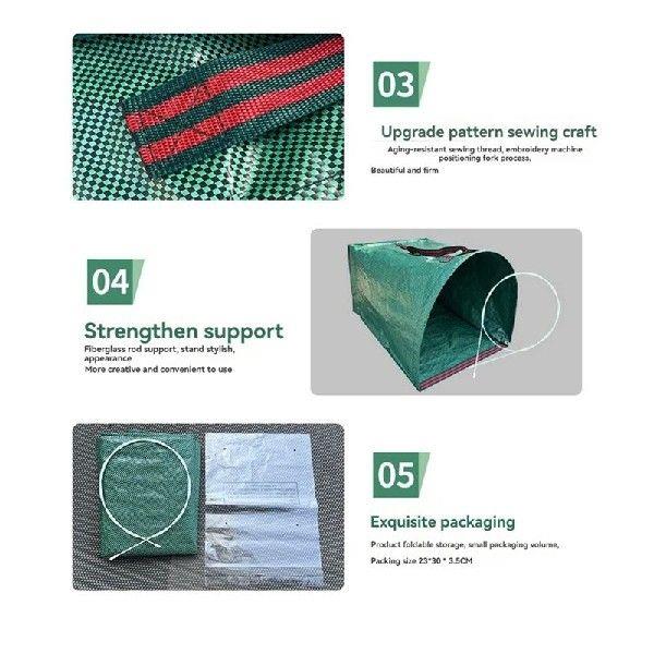 2Pack 72 Gallon Garden Bags,Dustpan-Type Lawn Bags With