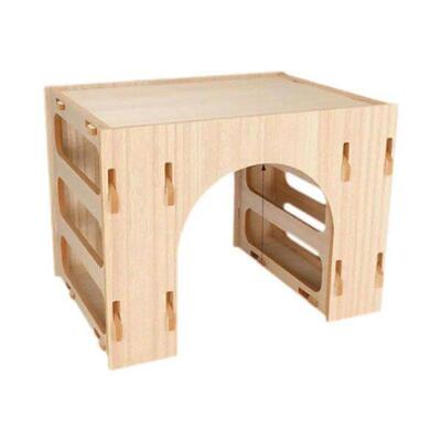 Wooden Bunny Hay Feeder Hamsters Playhouse Hideout Less