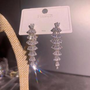 Drop Dangle Earrings for Wedding Luxury Women Geometric