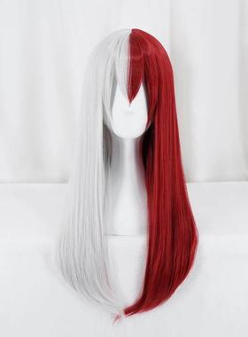 My Hero Academia Todoroki Shoto Long Wig Women Cosplay Red