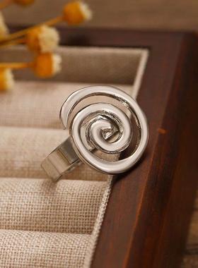 European and American Fashion Metal Spiral Rings for Men and