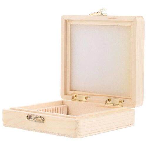 Biological Box Wooden Storage for Microscope Slides Lab