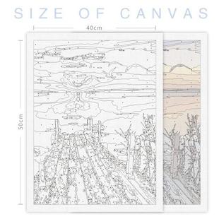 Kit Landscape Town Paintings Canvas Number Paint Picture