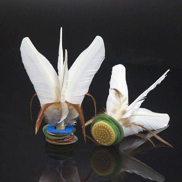 6 PCS Jianzi Flying Badminton Led Anti Wind Goose down