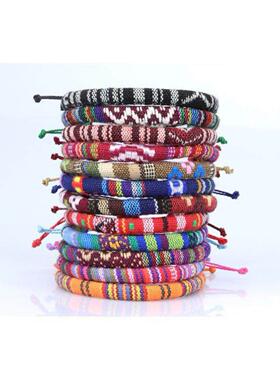 Meetvii Ethnic Thread Bracelet Retro Handmade Boho Multicolo